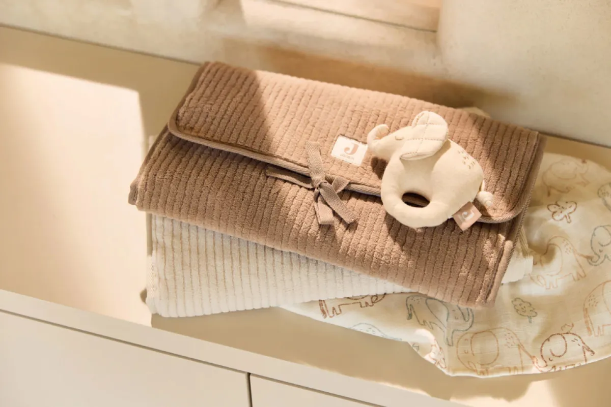 Jollein Verzorgingstassen * Verschoningsmat met Opbergvak Miffy Jacquard Teddy Biscuit Bruin