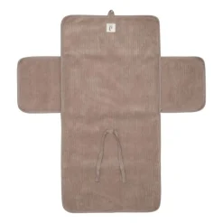 Jollein Verzorgingstassen * Verschoningsmat met Opbergvakken Cloudy Rib Milky Coffee Bruin