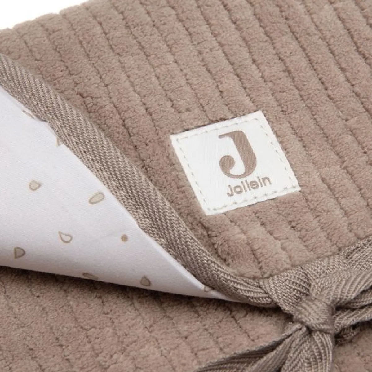Jollein Verzorgingstassen * Verschoningsmat met Opbergvakken Cloudy Rib Milky Coffee Bruin