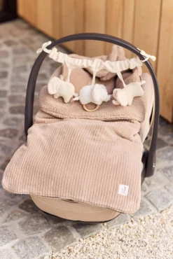 Jollein Baby Autostoel * Voetenzak Autostoel Groep 0+ Cloudy Rib Milky Coffee 3/5 punts Bruin