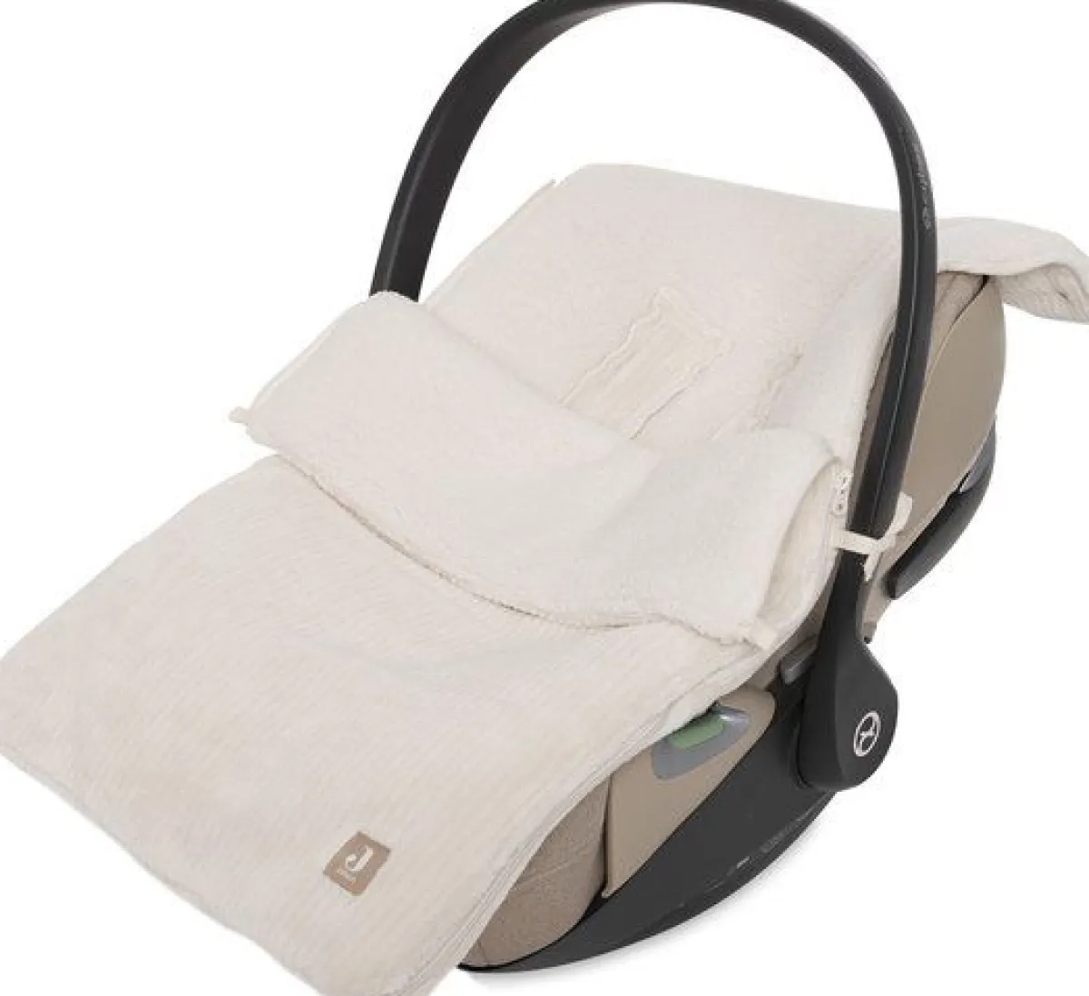 Jollein Baby Autostoel * Voetenzak Autostoel Groep 0+ Cloudy Rib Oatmeal 3/5 punts Beige