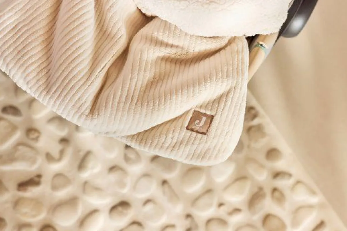 Jollein Baby Autostoel * Voetenzak Autostoel Groep 0+ Cloudy Rib Oatmeal 3/5 punts Beige