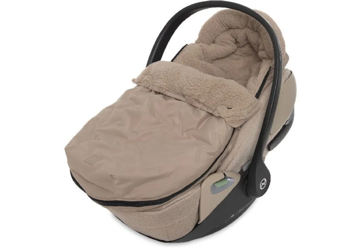 Jollein Baby Autostoel * Voetenzak Autostoel Groep 0+ Embossed Milky Coffee 3/5 punts Bruin