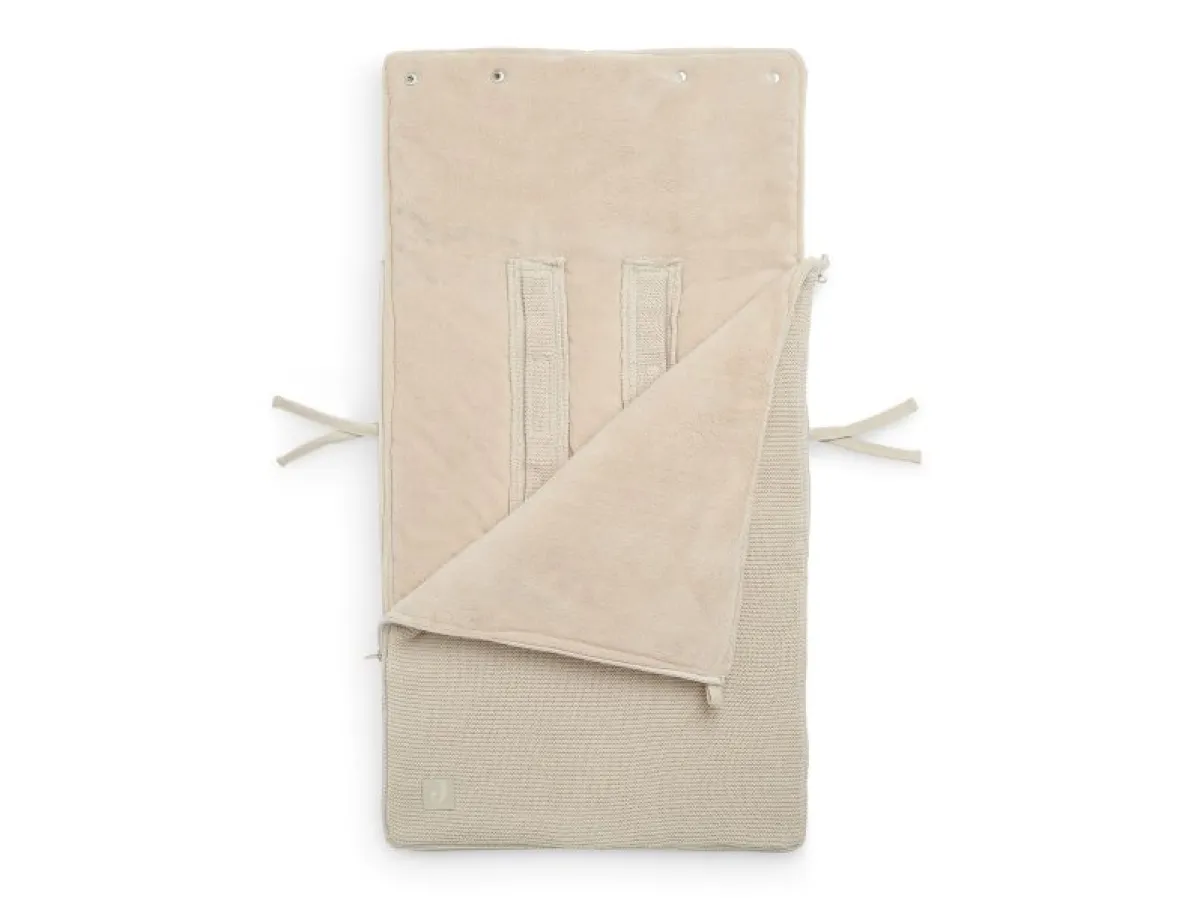 Jollein Baby Autostoel|Bedtextiel * Voetenzak Autostoel Basic Knit Nougat Beige