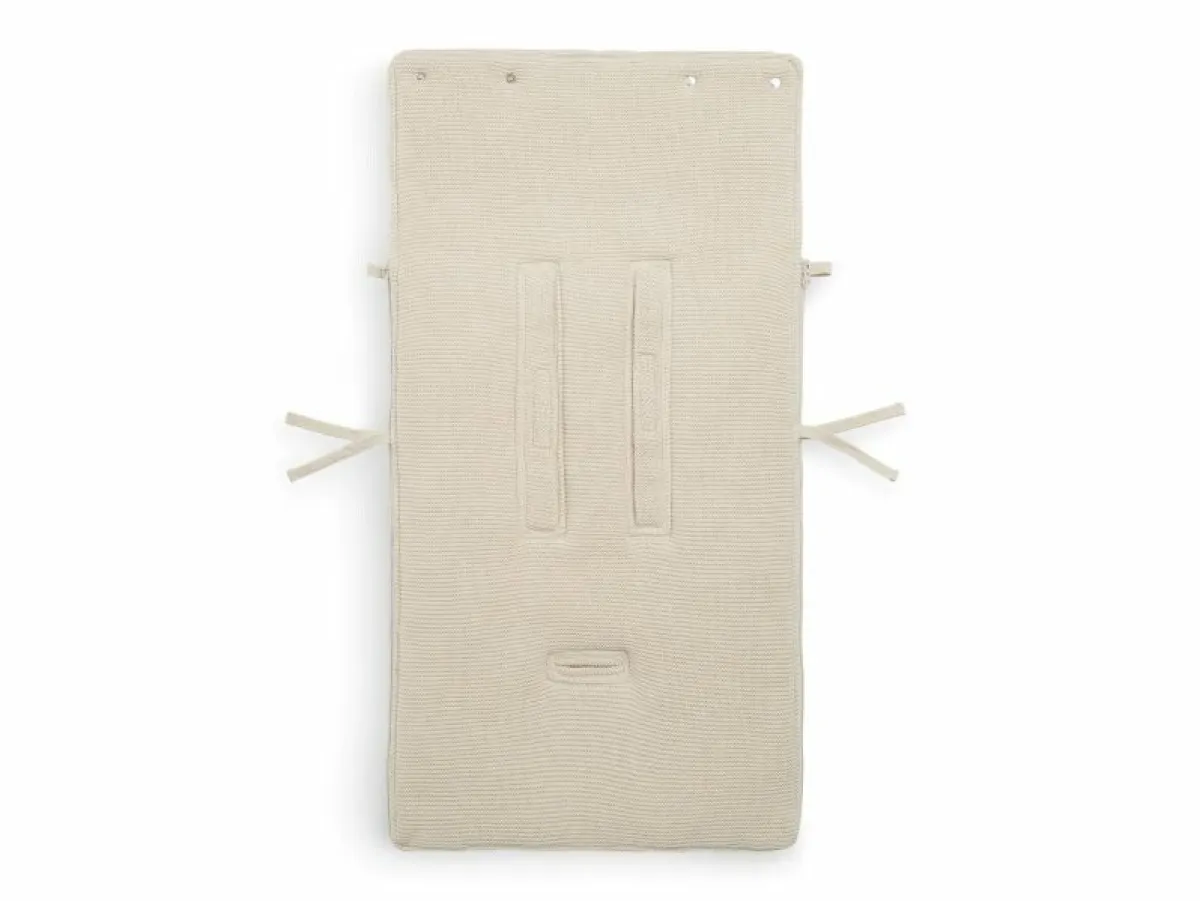 Jollein Baby Autostoel|Bedtextiel * Voetenzak Autostoel Basic Knit Nougat Beige