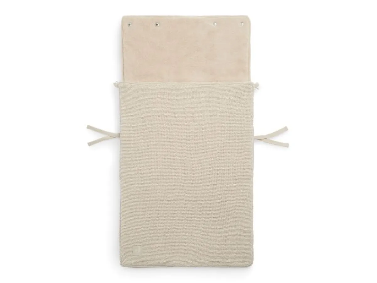 Jollein Baby Autostoel|Bedtextiel * Voetenzak Autostoel Basic Knit Nougat Beige