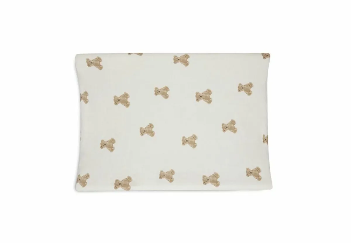Jollein Waskussenhoezen|Bedtextiel * Waskussenhoes Jersey Teddy Bear Multicolor
