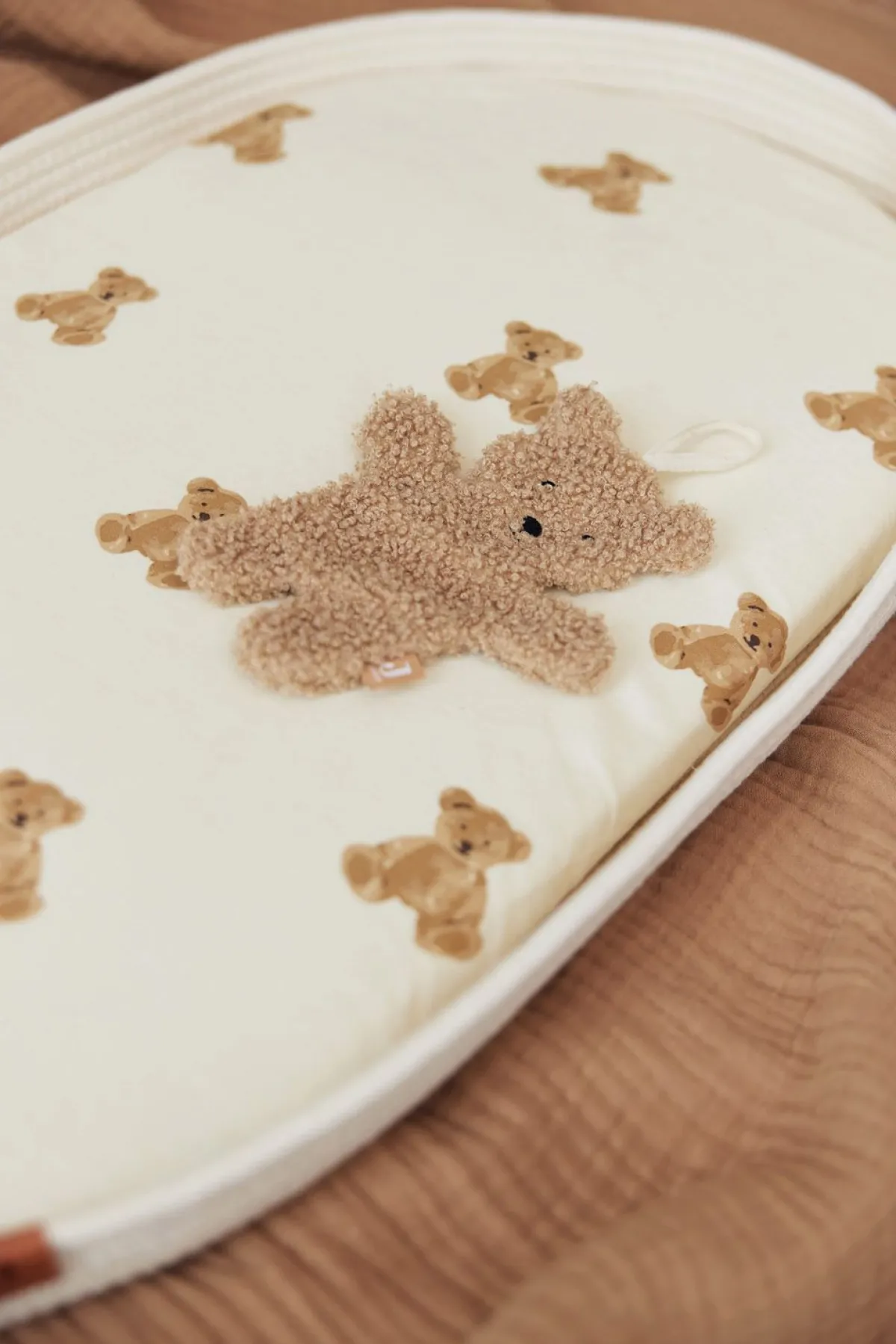 Jollein Waskussenhoezen|Bedtextiel * Waskussenhoes Jersey Teddy Bear Multicolor