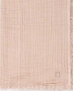 Jollein Bedtextiel * Wiegdeken Fringe Moonstone/Ivory GOTS Roze