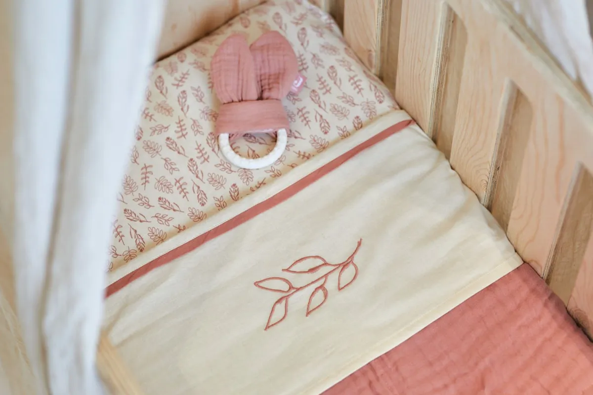 Jollein Bedtextiel * Wieglaken Meadow Rosewood Roze