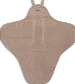 Jollein Badcapes|Bedtextiel * Wikkeldeken Bunny Cloudy Rib Milky Coffee Bruin