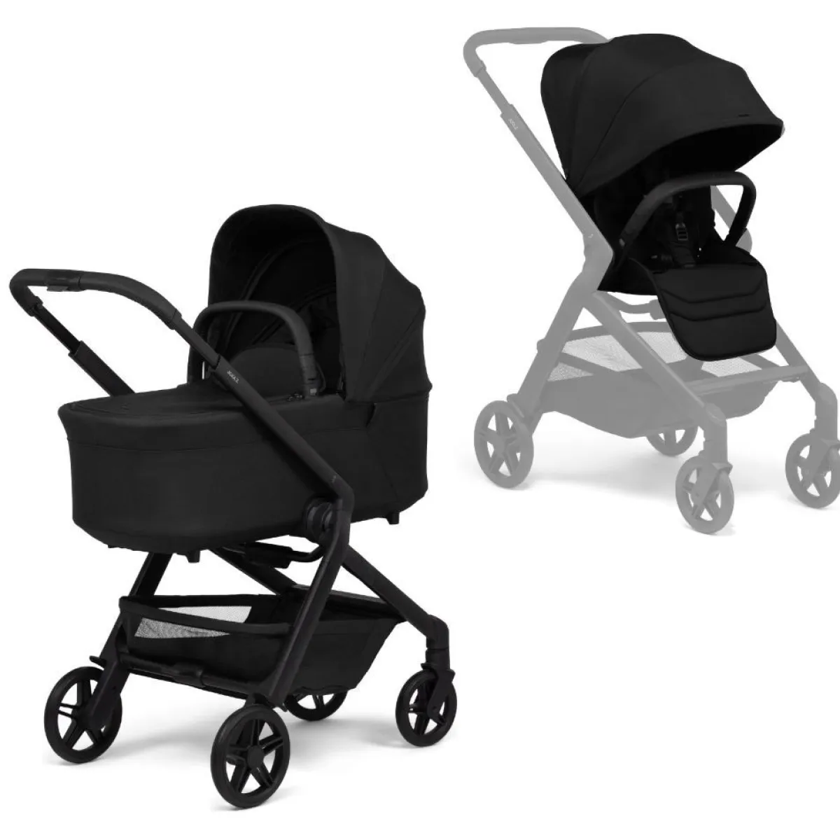 Joolz Combi Kinderwagens * Hub² Kinderwagen Compleet Black - Space Black Zwart
