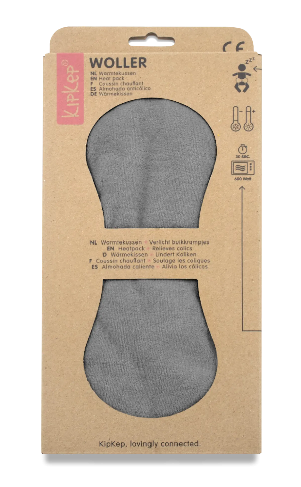 KipKep Kruiken * Woller Warmtekussen Pebble Grey