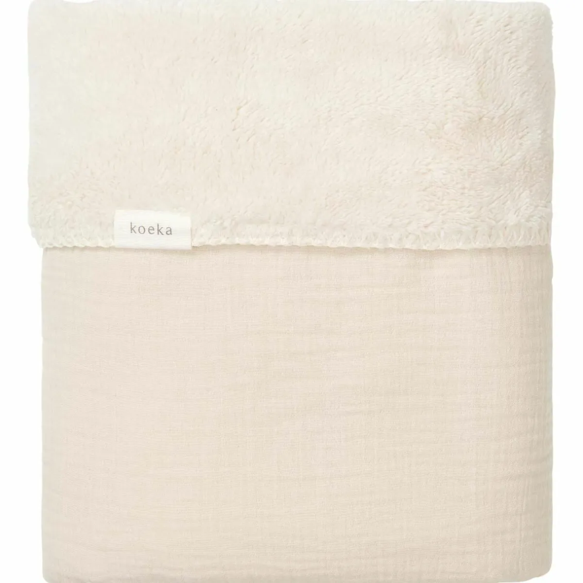 Koeka Bedtextiel * Ledikantdeken Faro Teddy Warm White Wit