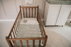 Koeka Bedtextiel * Ledikantdeken Faro Teddy Sage Groen