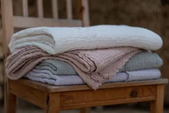 Koeka Bedtextiel * Ledikantdeken Lace Elba Milky Wit