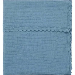 Koeka Bedtextiel * Ledikantdeken Lace Elba Bluestone Blauw