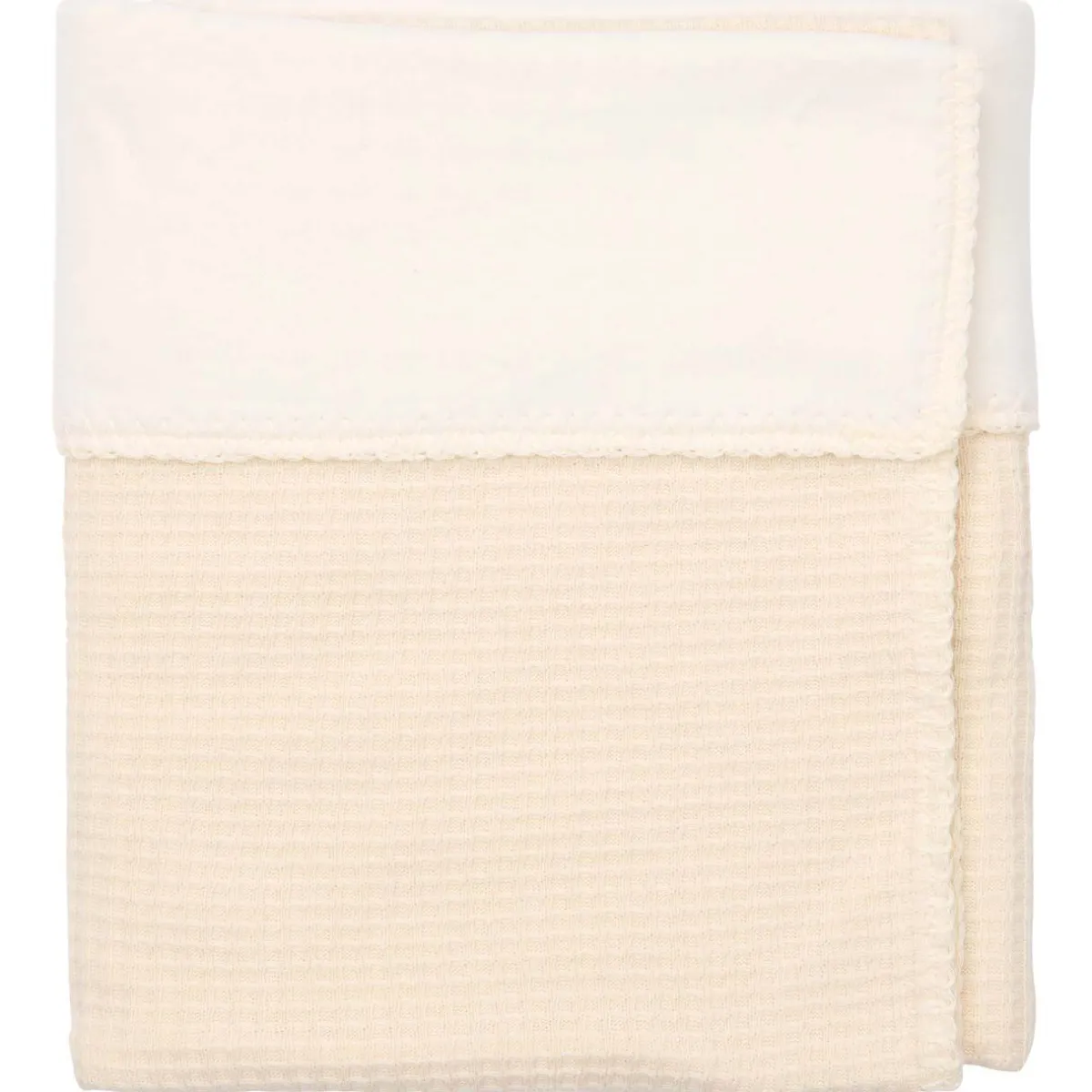 Koeka Bedtextiel * Ledikantdeken Malaga Cotton Fleece Warm White Wit