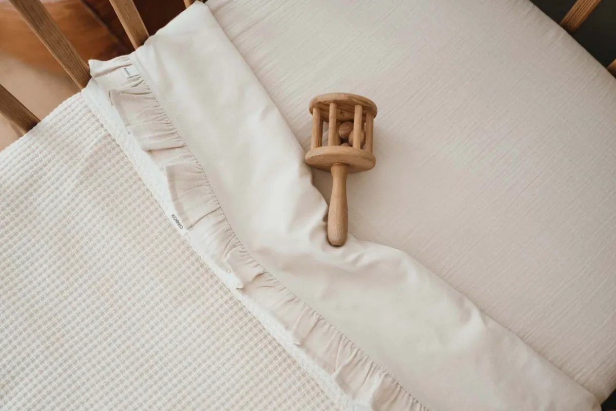 Koeka Bedtextiel * Ledikantdeken Malaga Cotton Fleece Warm White Wit