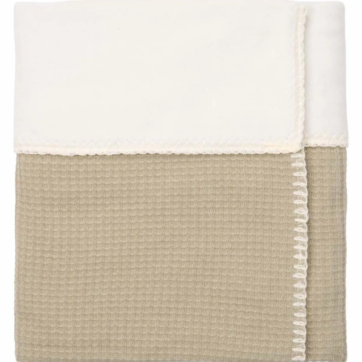 Koeka Bedtextiel * Ledikantdeken Malaga Teddy Sage Groen