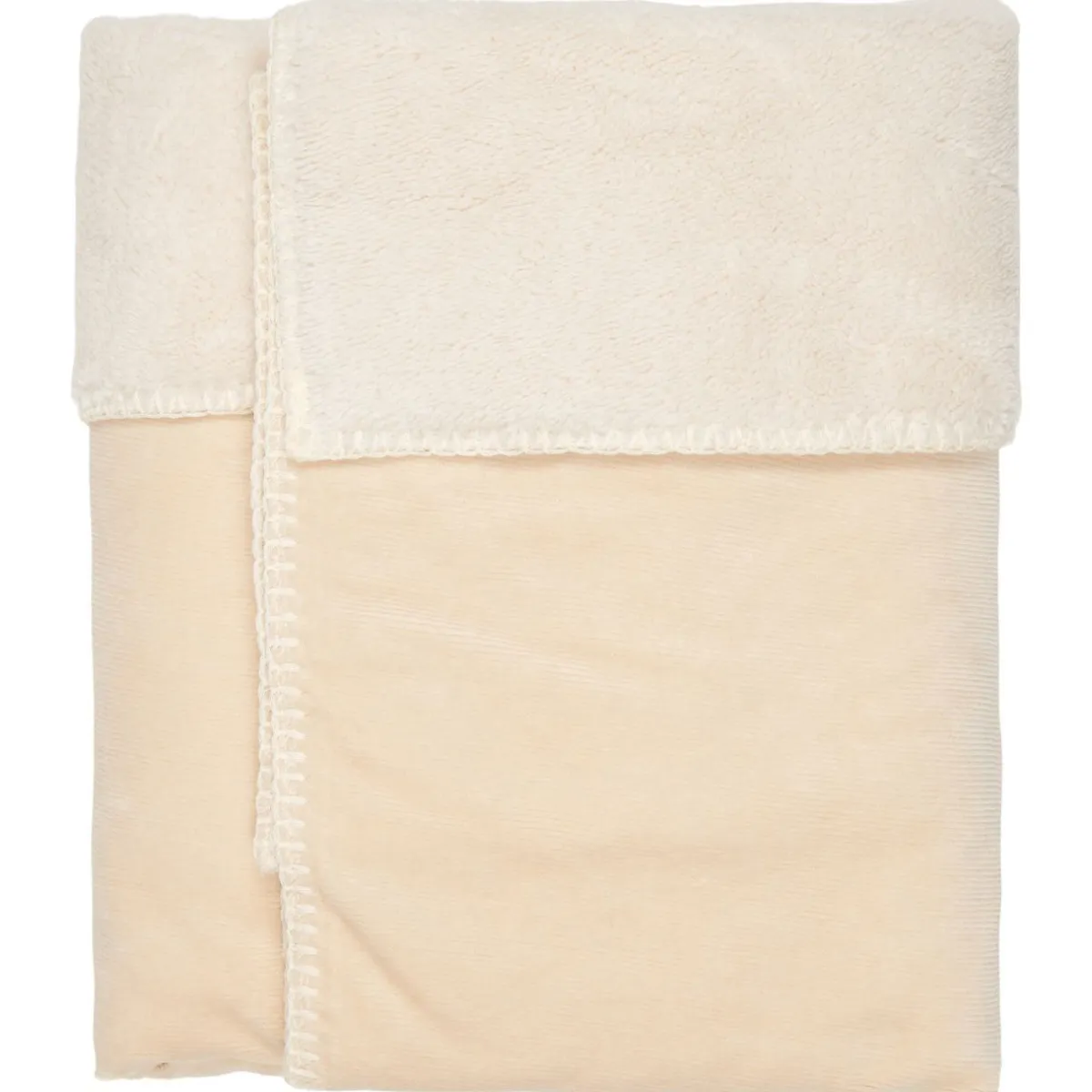 Koeka Bedtextiel * Ledikantdeken Oddi Teddy Warm White Wit
