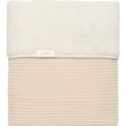 Koeka Bedtextiel * Ledikantdeken Vik Teddy Sand Zand