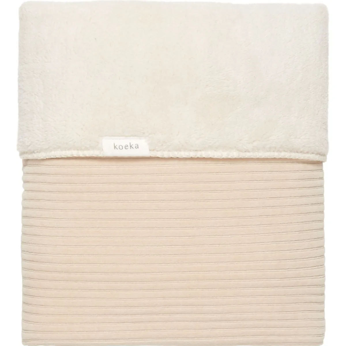 Koeka Bedtextiel * Ledikantdeken Vik Teddy Sand Zand