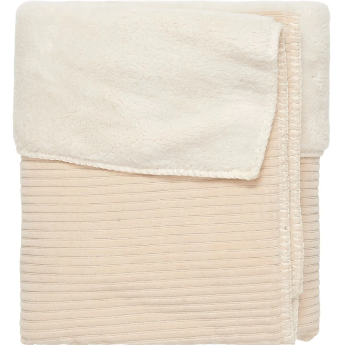 Koeka Bedtextiel * Ledikantdeken Vik Teddy Sand Zand