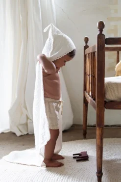 Koeka Badcapes|Bedtextiel * Omslagdoek Lace Elba Milky Wit