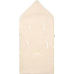Koeka Baby Autostoel|Bedtextiel * Voetenzak Autostoel 0+ Malaga Cotton Fleece Warm White 3/5 punts Wit