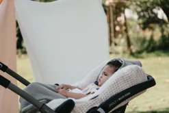 Koeka Baby Autostoel|Bedtextiel * Voetenzak Autostoel 0+ Malaga Cotton Fleece Sage 3/5 punts Groen