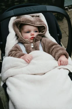 Koeka Baby Autostoel|Bedtextiel * Voetenzak Autostoel 0+ Teddy Malmo Pebble 3/5 punts Grijs
