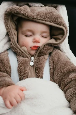 Koeka Baby Autostoel|Bedtextiel * Voetenzak Autostoel 0+ Teddy Malmo Pebble 3/5 punts Grijs