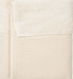 Koeka Bedtextiel * Wiegdeken Faro Teddy Warm White Wit