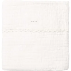 Koeka Bedtextiel * Wiegdeken Lace Elba Milky Wit