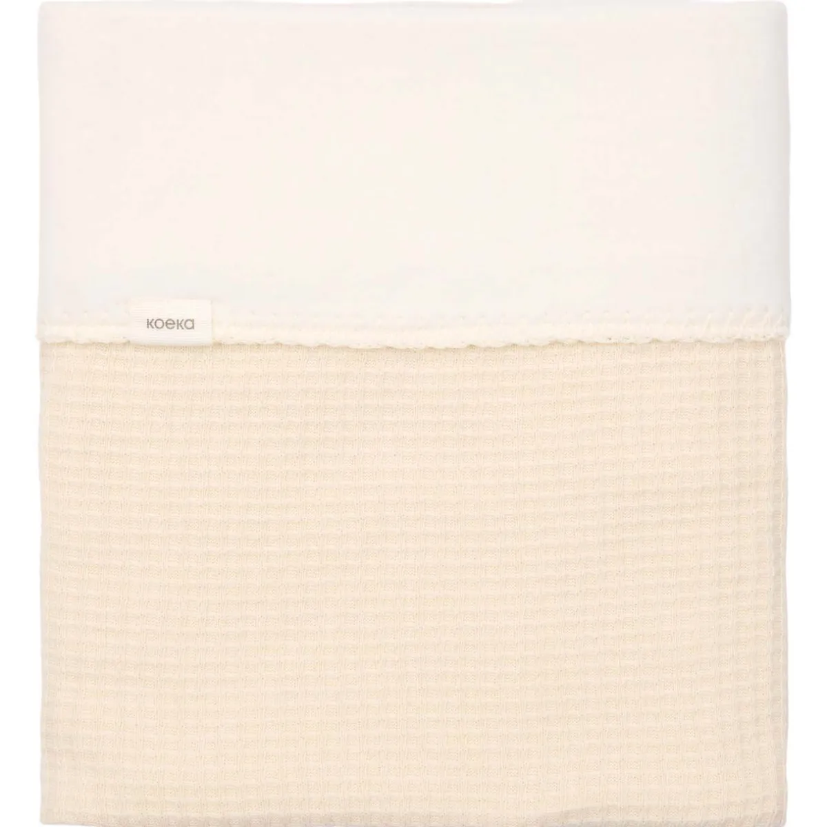 Koeka Bedtextiel * Wiegdeken Malaga Cotton Fleece Warm White Wit