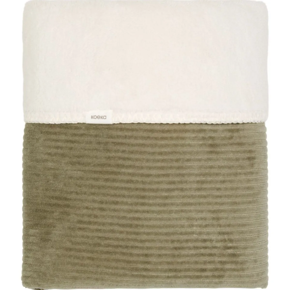 Koeka Bedtextiel * Wiegdeken Vik Teddy Moss Groen