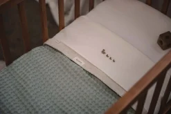 Koeka Bedtextiel * Wiegdeken Wafel Teddy Oslo Ocean Air Blauw