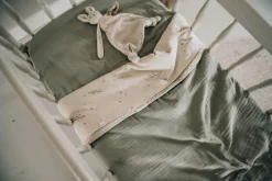 Koeka Bedtextiel * Wieglaken en Hoeslaken Set Faro Ruffle Sage Groen