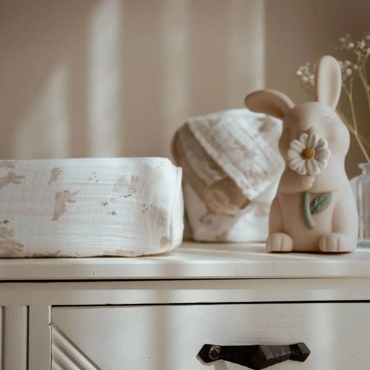 Little Dutch Waskussenhoezen * Aankleedkussenhoes Baby Bunny Wit