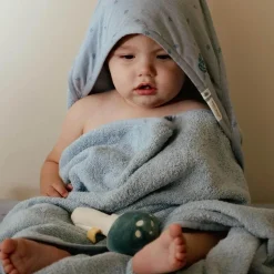 Little Dutch Badcapes * Badcape Pure Denim Blue Blauw