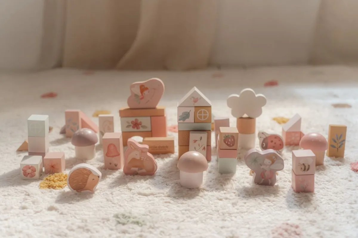 Little Dutch Houten Speelgoed|Overig * Bouwblokken Fairy Garden FSC Multicolor
