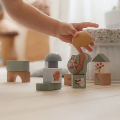 Little Dutch Houten Speelgoed|Overig * Bouwblokken Forest Friends FSC Multicolor