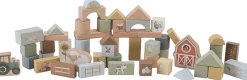 Little Dutch Houten Speelgoed|Overig * Bouwblokken Little Farm FSC Multicolor