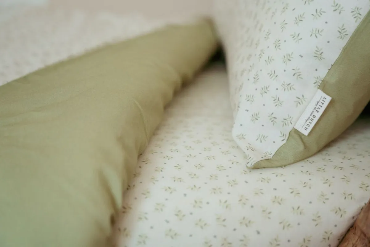 Little Dutch Bedtextiel * Dekbedovertrek Peuter Blueberry Leaves Groen