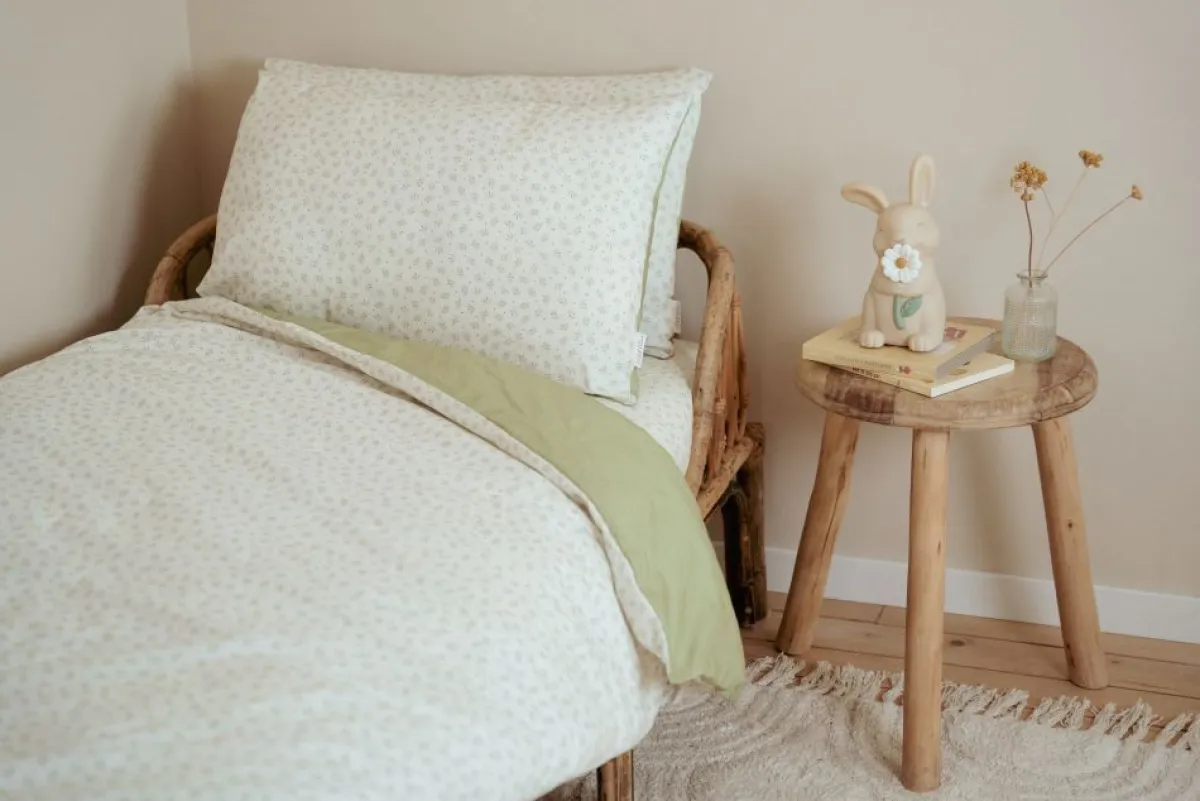 Little Dutch Bedtextiel * Dekbedovertrek Peuter Blueberry Leaves Groen