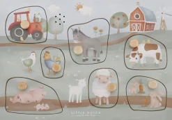 Little Dutch Houten Speelgoed|Overig * Geluidenpuzzel Little Farm FSC Groen