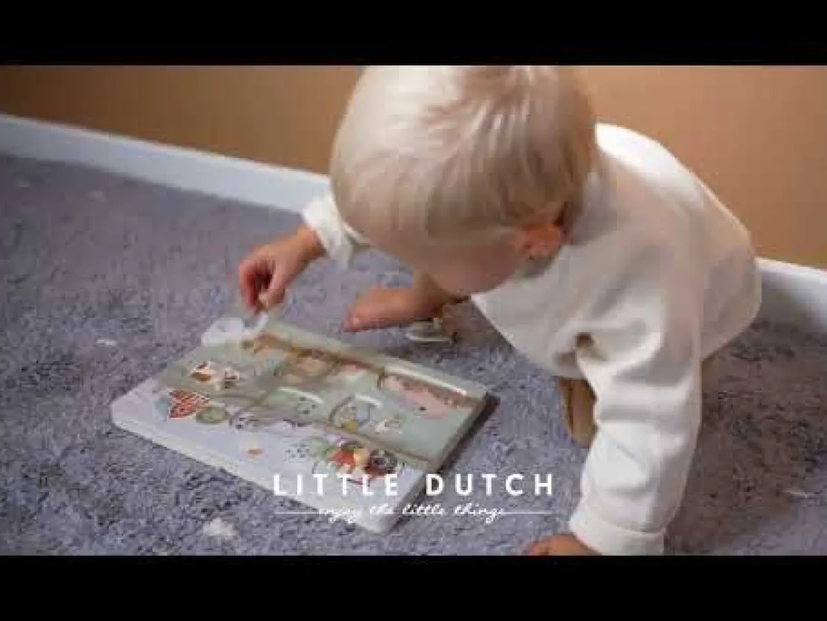 Little Dutch Houten Speelgoed|Overig * Geluidenpuzzel Little Farm FSC Groen