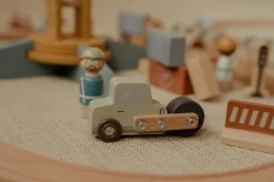 Little Dutch Houten Speelgoed * Hijskraan Set met Treinbaan FSC
