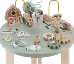 Little Dutch Houten Speelgoed|Overig * Houten Activiteitentafel Little Farm FSC Multicolor